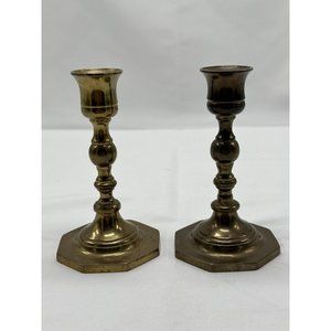 two brass candle stick Holders from india